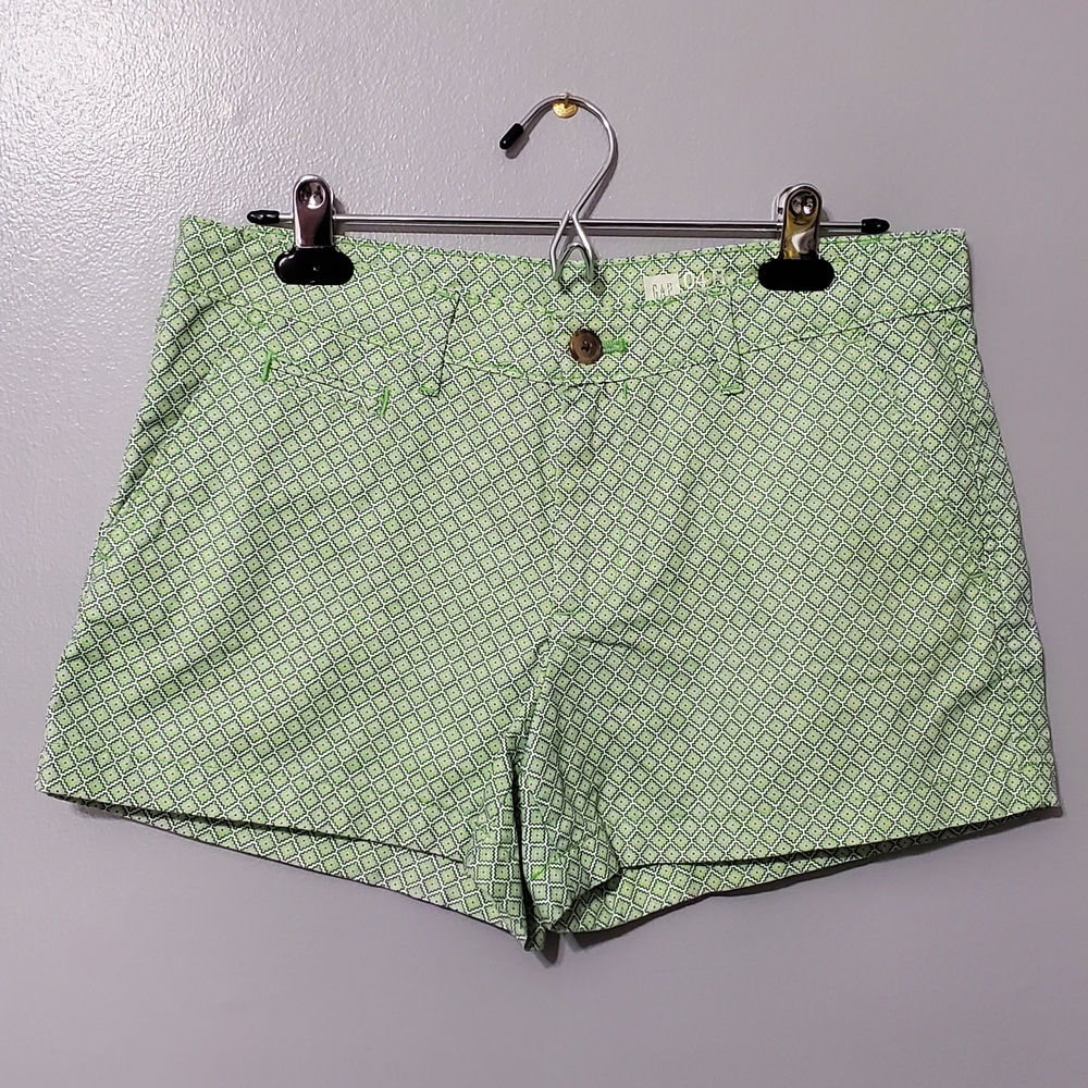 GAP Light Green Geo-Print Shorts Women's Size 4